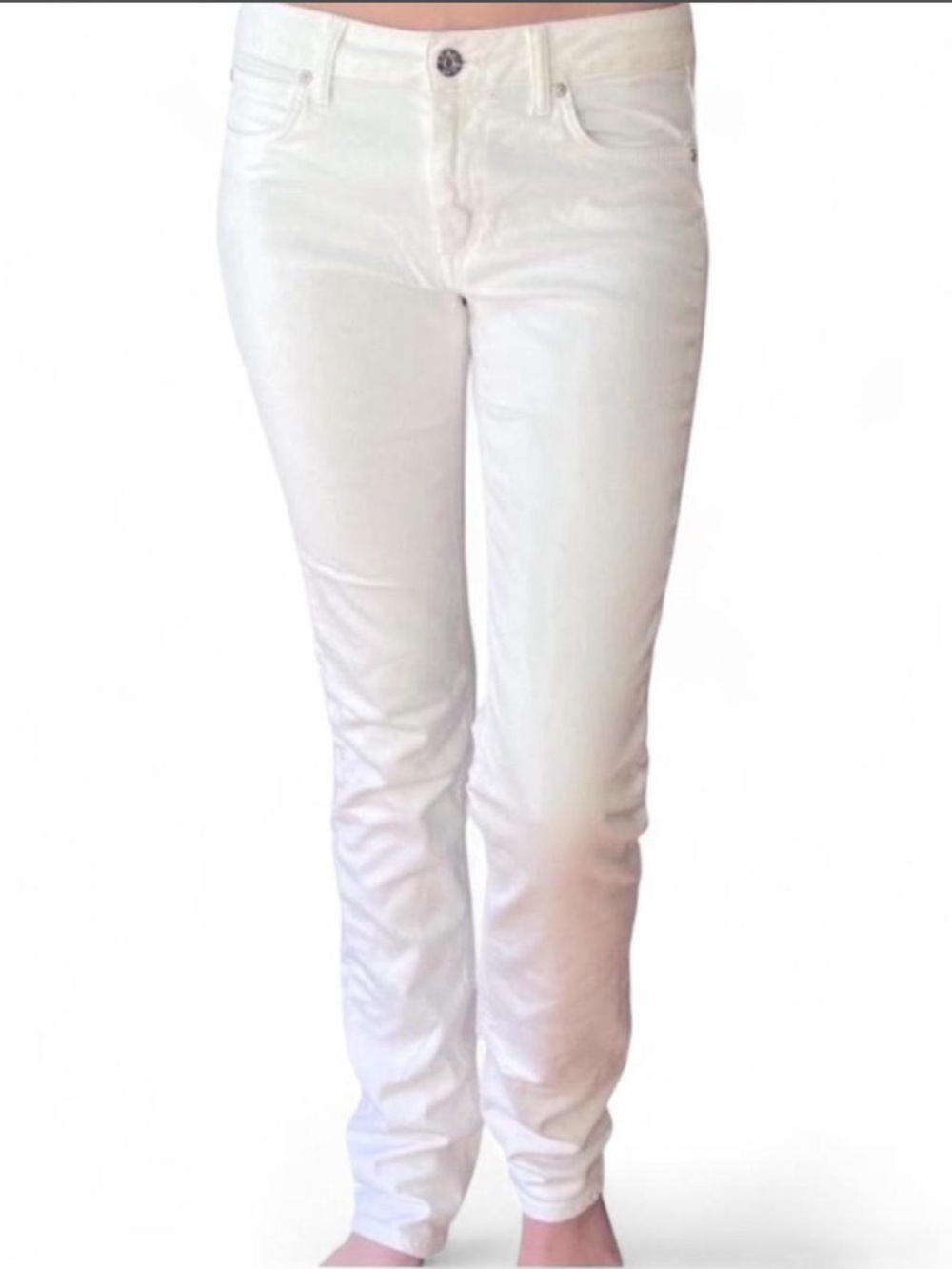 ACNE STUDIOS VINTAGE OFF-WHITE STRAIGHT LEG LOW RISE JEANS SZ 30